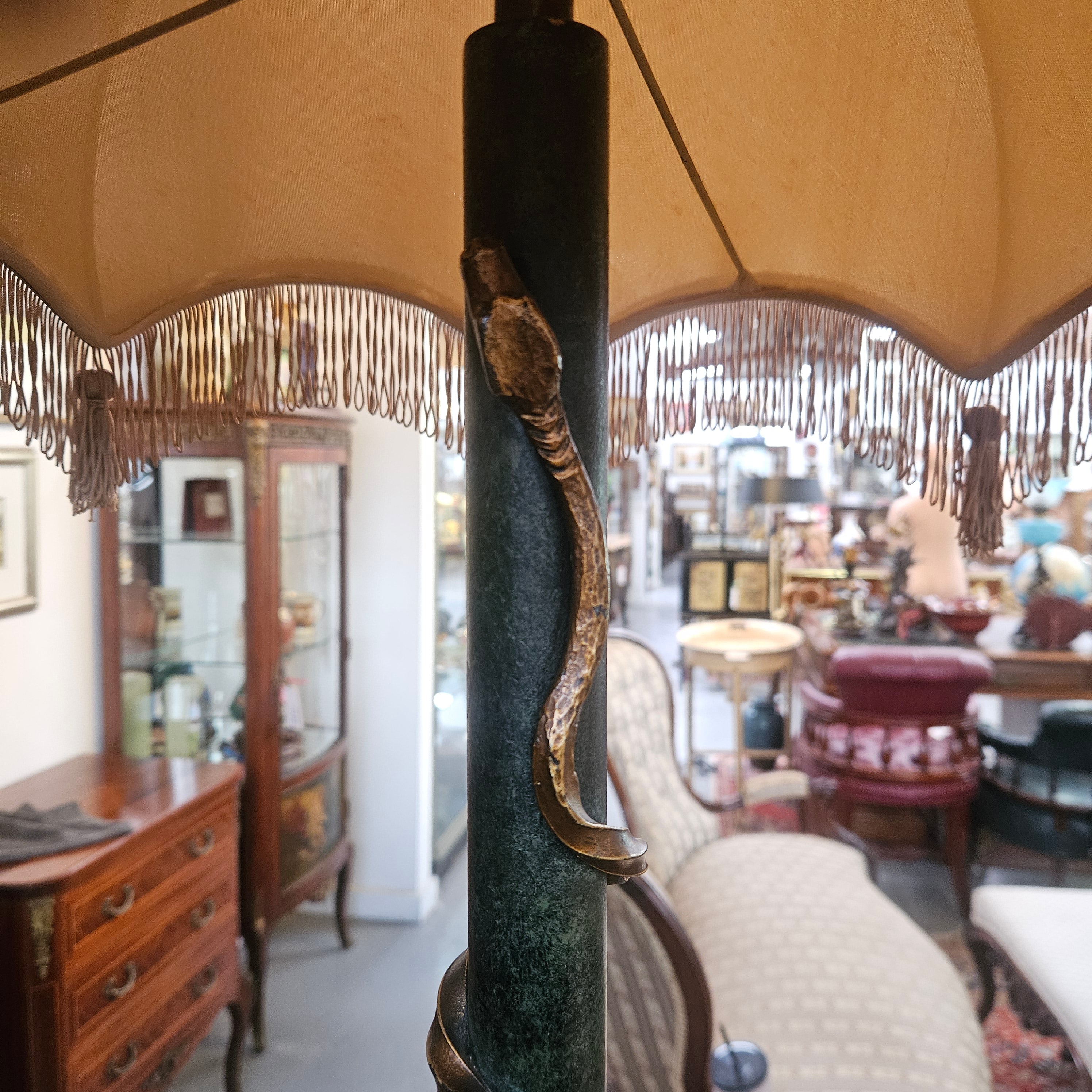 Eccentric French Wrough Iron Floor Lamp