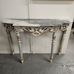 Louis XVI Style Painted Console Table With Marble Top | Antique & Vintage | Moonee Ponds Antiques | Australia Wide Delivery