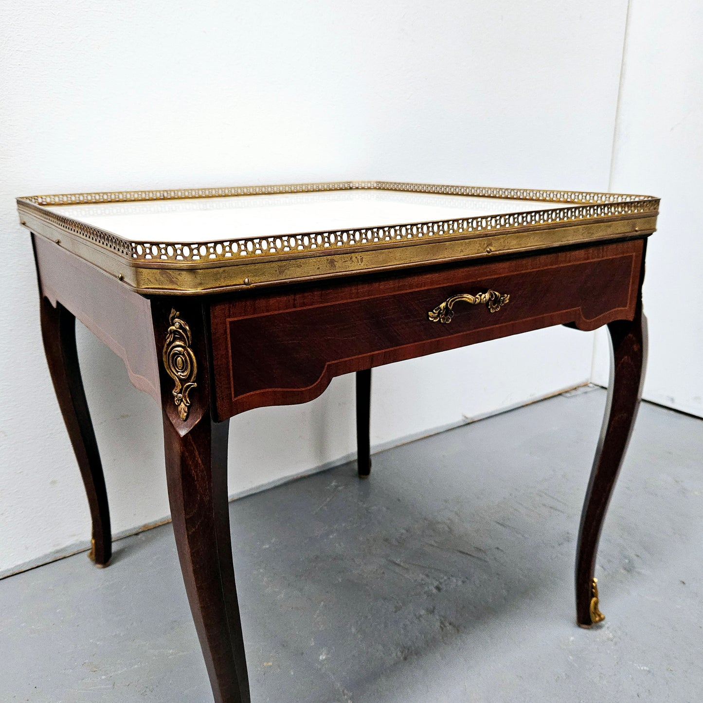 Louis XV Style Marble Top Coffee Table