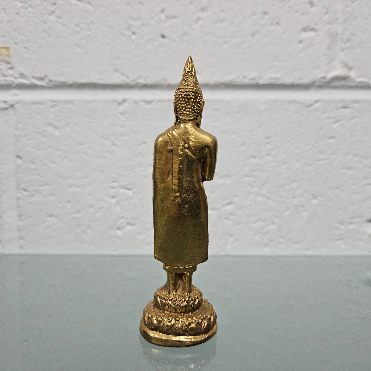 Vintage Gilt Brass Buddha Statue