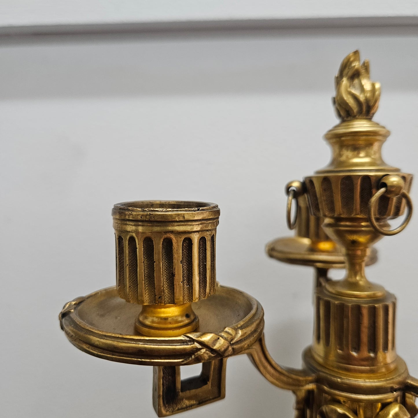 Impressive Louis XVl th Gilt Bronze Candleholder.  Circ 1780