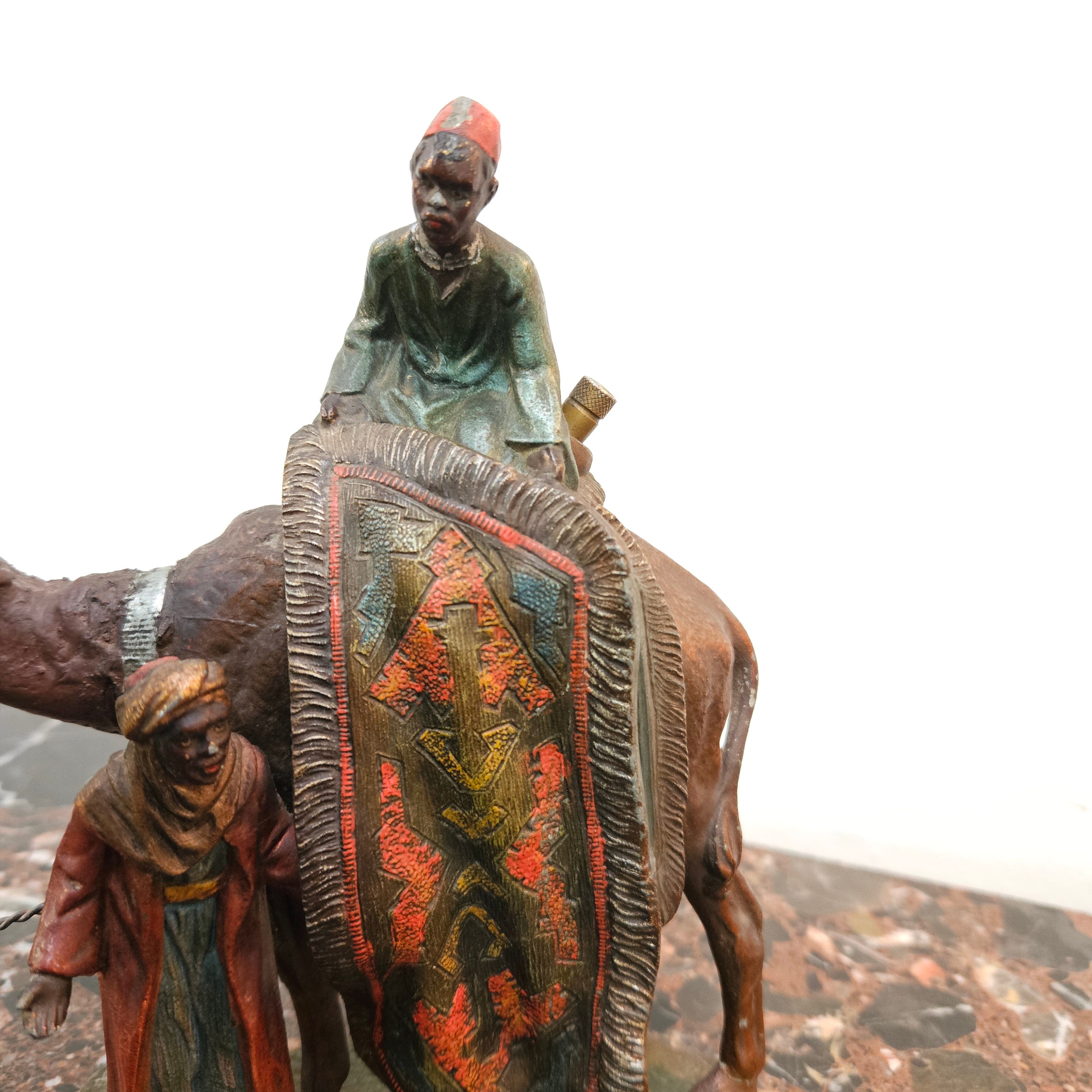 Antique Cold Painted Metal Vienna Figure Group "Carpet Seller" | Antique & Vintage | Moonee Ponds Antiques | Australia Wide Delivery