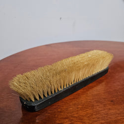 Antique Ebonised Wooden Brush With Silver Initials