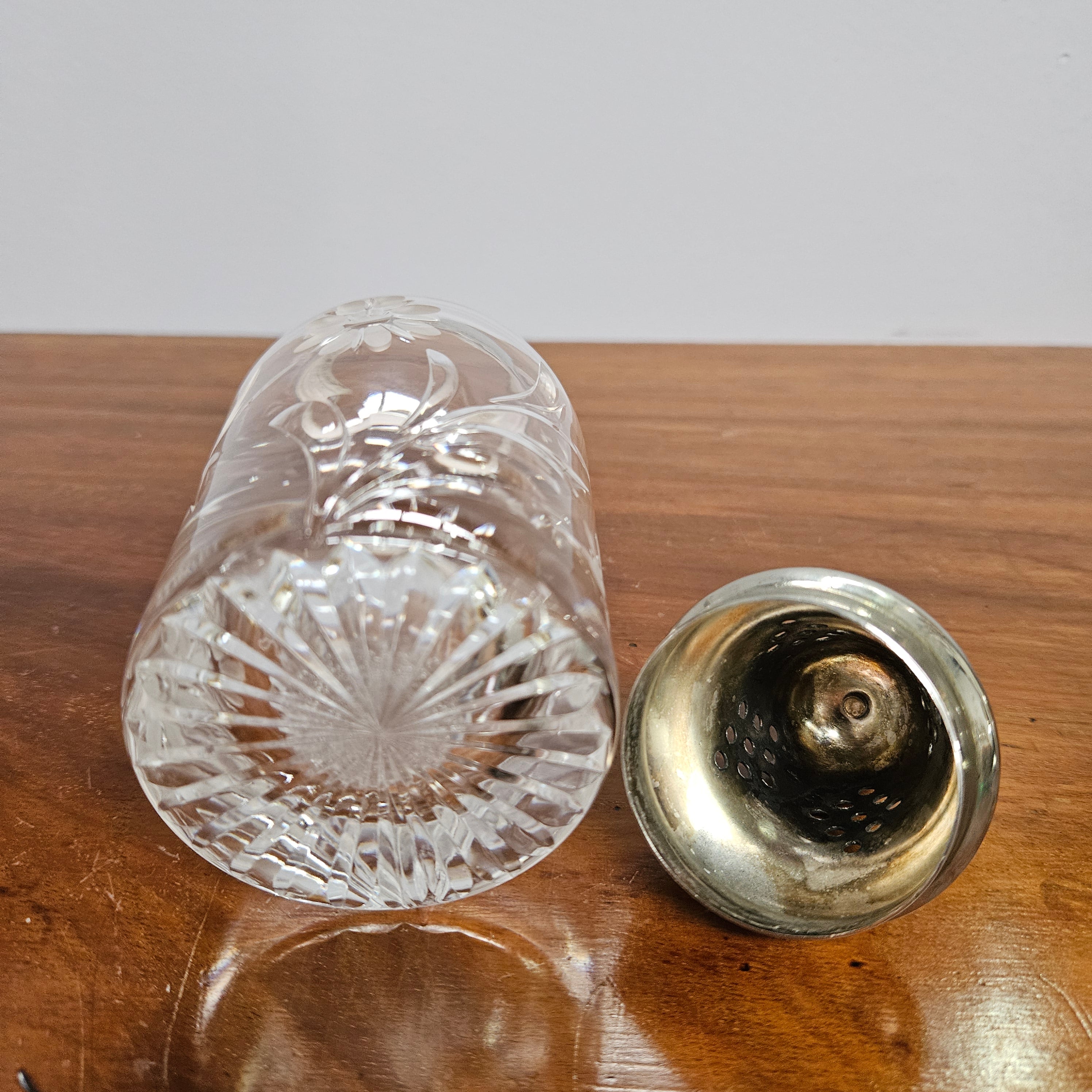 Vintage "Stuart" Cut Crystal & Silver Plated Sugar Shaker | Antique & Vintage | Moonee Ponds Antiques | Australia Wide