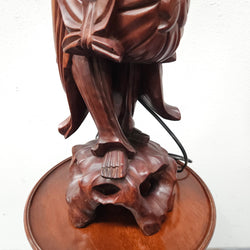 Hand Carved Rosewood Lamp Base | Antique & Vintage | Moonee Ponds Antiques | Australia Wide Delivery