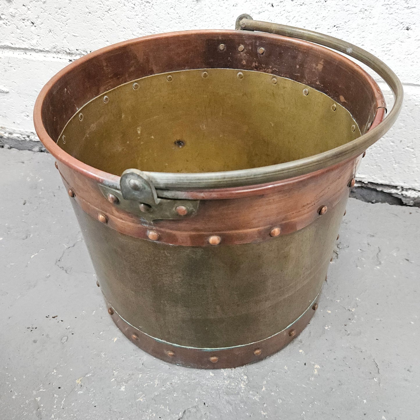 Antique Copper & Brass Bucket