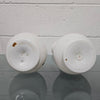 Pair Of Hand Painted Antique Milk Glass Vases Featuring Daffodils | Antique & Vintage | Moonee Ponds Antiques | Australia Wide Delivery