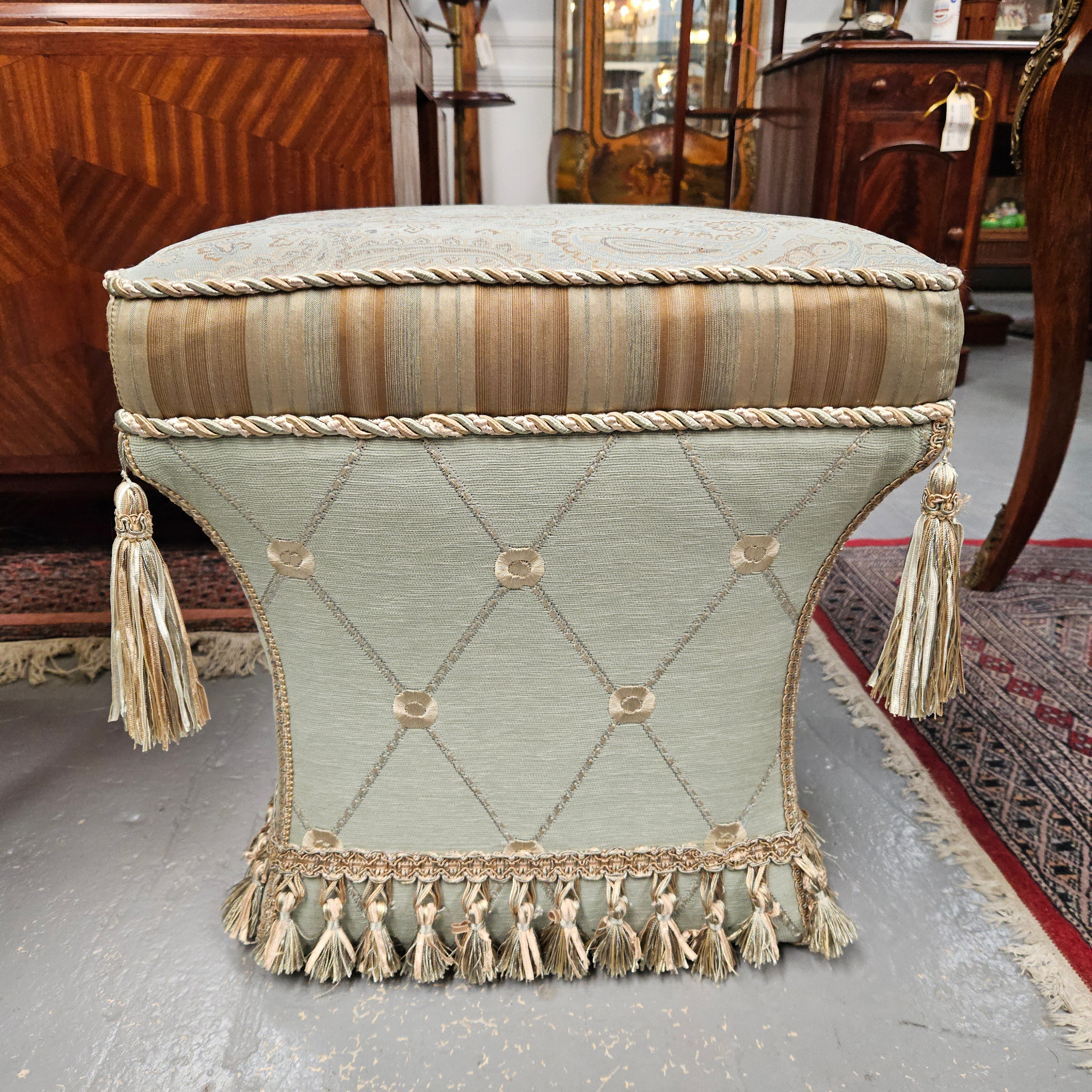 Mid Century Upholstered Ottoman | Antique & Vintage | Moonee Ponds Antiques | Australia Wide Delivery