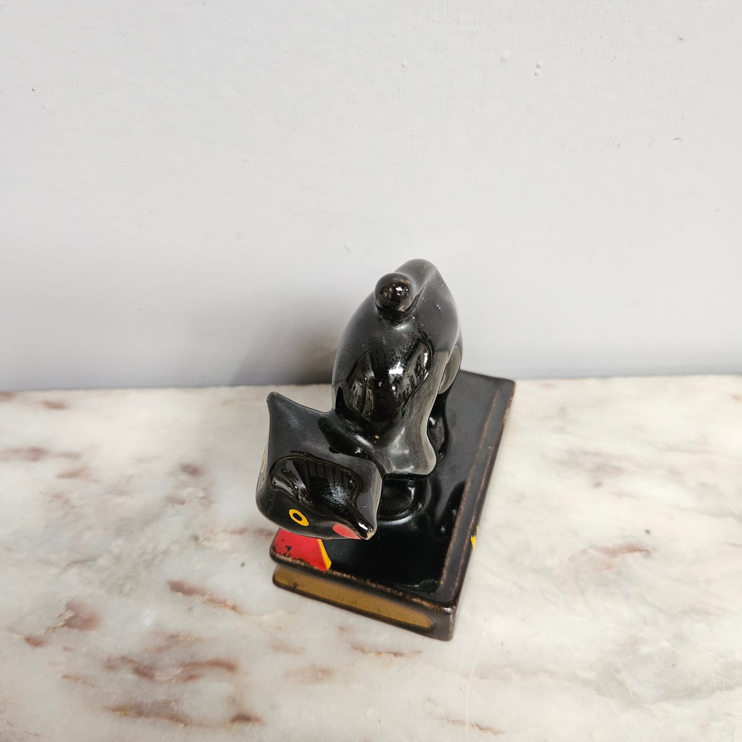 Vintage Cat on Book Ornament