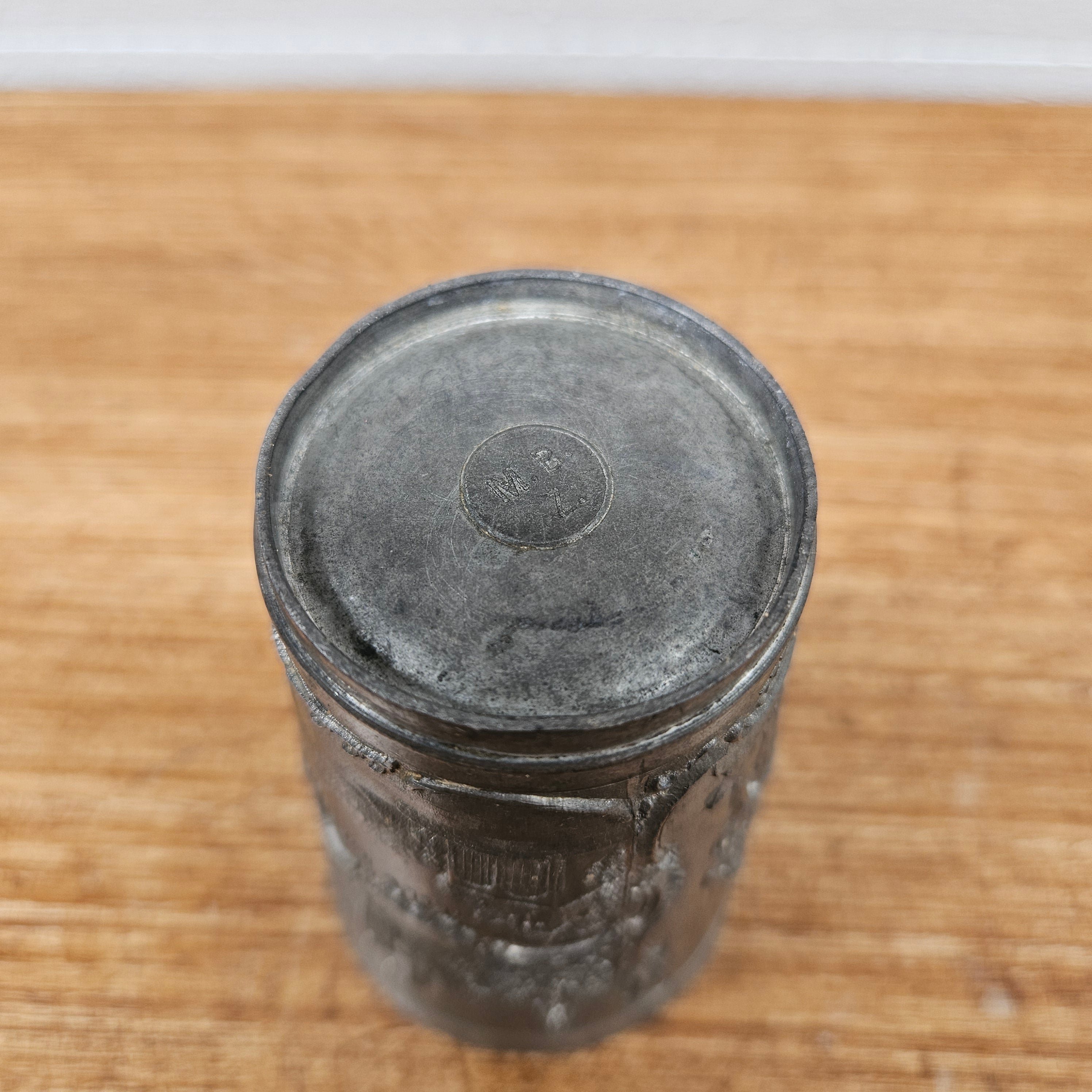 Antique Swiss Pewter Decorated Wine Cup | Antique & Vintage | Moonee Ponds Antiques | Australia Wide Delivery