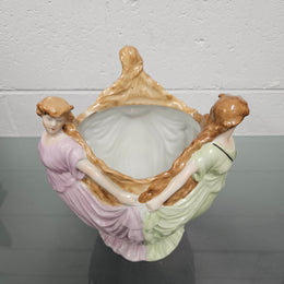 Stunning Hand Painted Dresden PMP Porzelion Art Nouveau Table Centre Piece