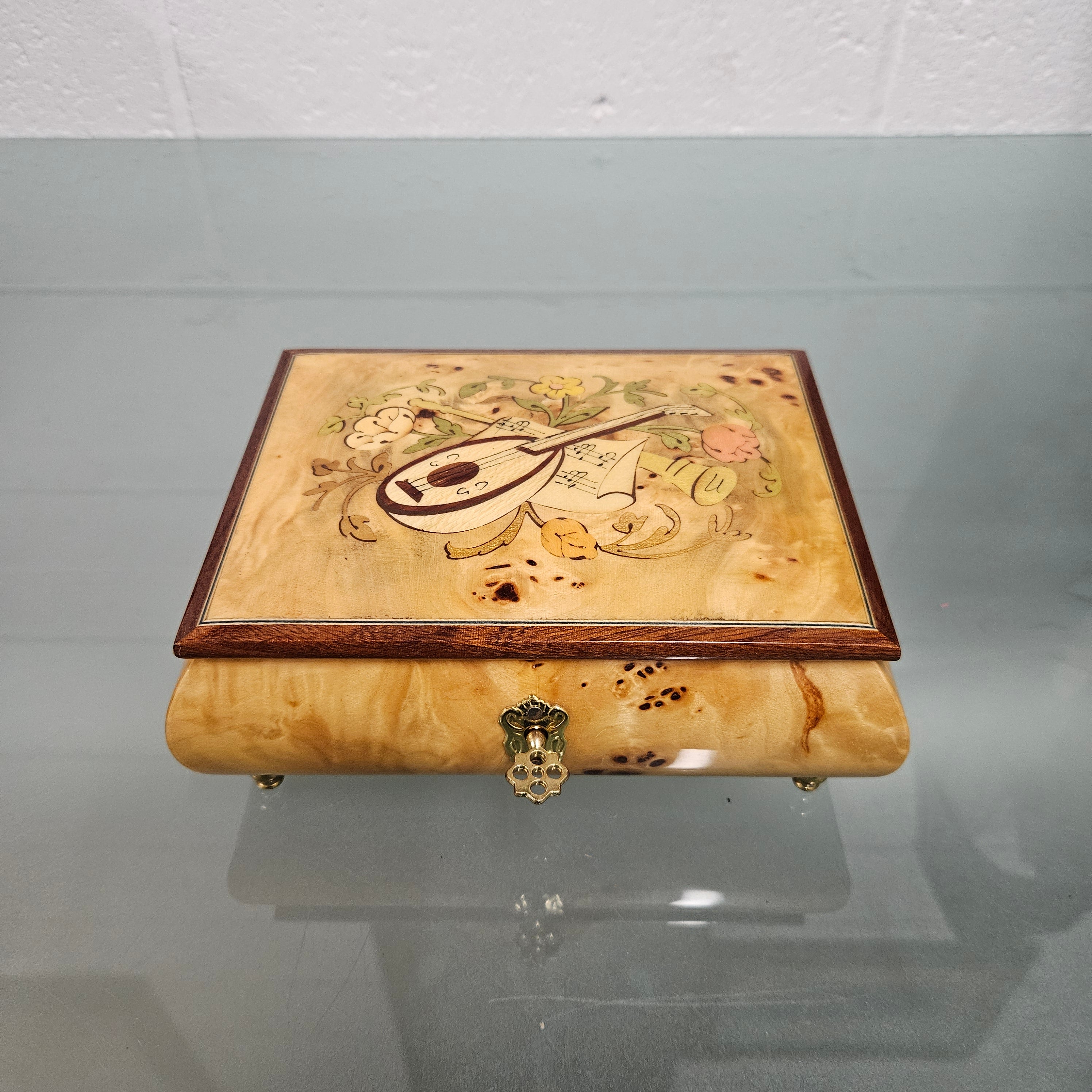 Vintage Italian Sorrento Ware Inlaid Musical Jewelry Box | Antique & Vintage | Moonee Ponds Antiques | Australia Wide Delivery