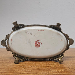 Vintage China & Brass Soap Dish