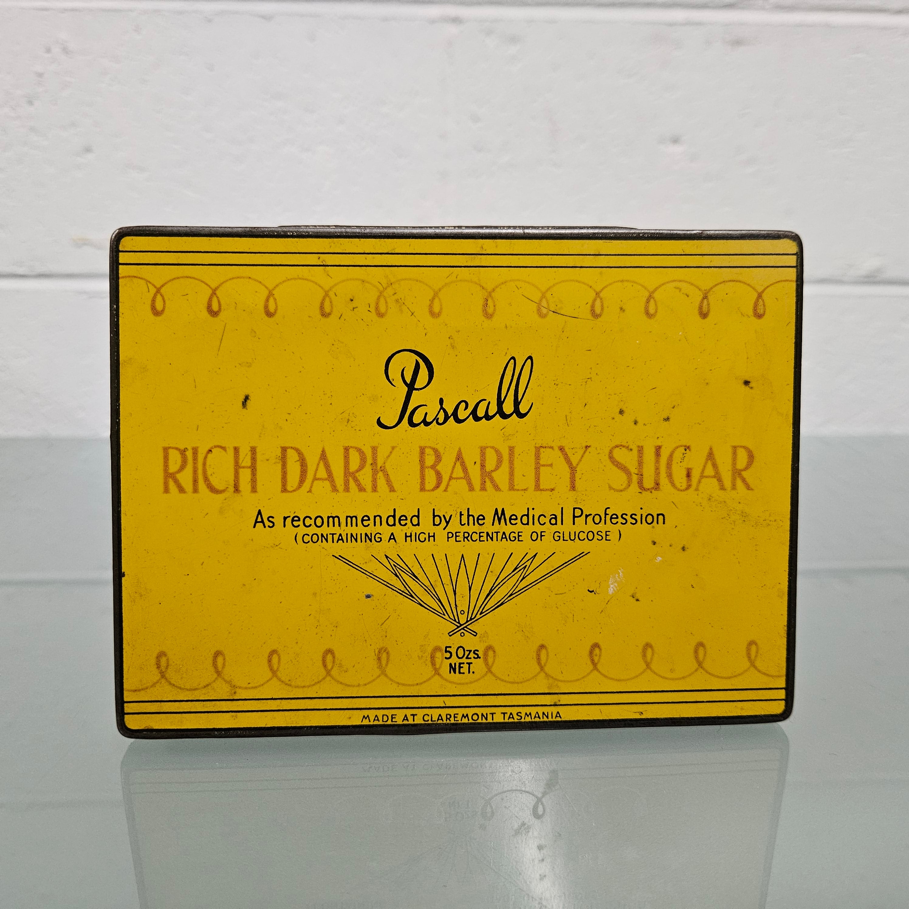 Vintage Pascall Rich Dark Barley Sugar Tin 50zs | Antique & Vintage | Moonee Ponds Antiques | Australia Wide Delivery