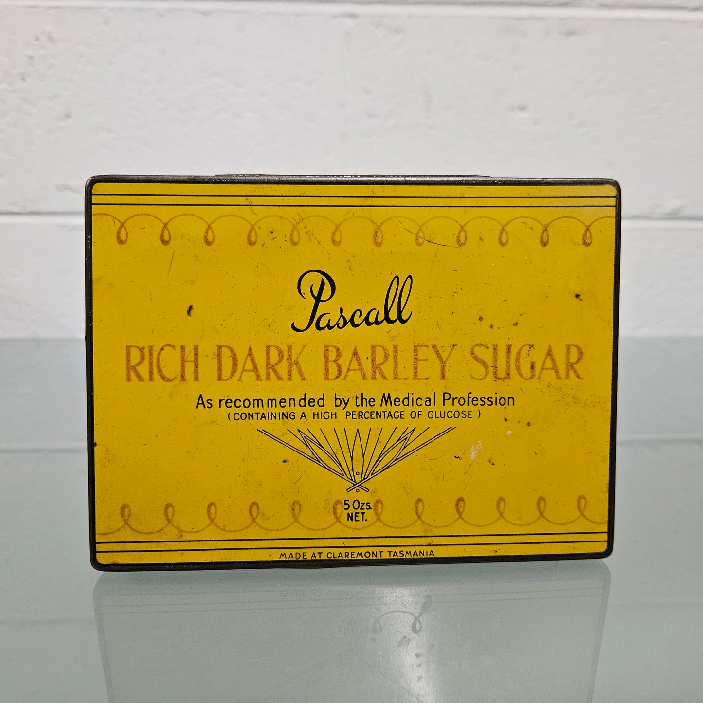 Vintage Pascall Rich Dark Barley Sugar Tin 50zs