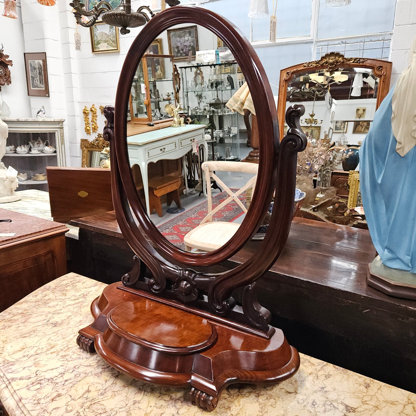 Victorian Mahogany Vanity Mirror