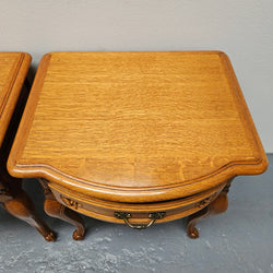 Pair of Vintage French Oak Louis 15th Style Single Drawer Bedsides | Antique & Vintage | Moonee Ponds Antiques | Australia Wide Delivery