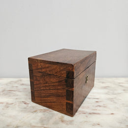 French Walnut Trinket Box & Key