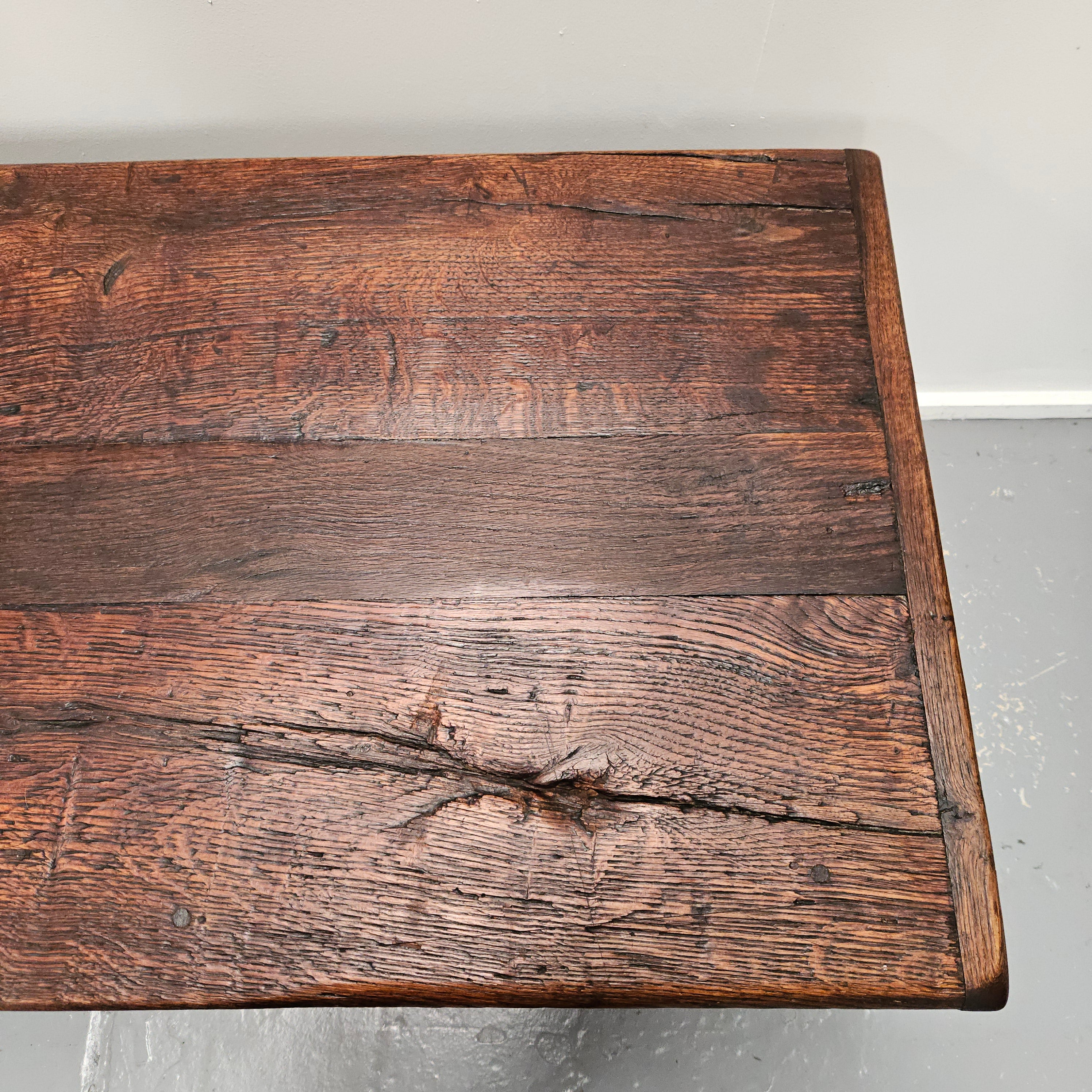 French Oak One Drawer Stretcher Base Coffee Table | Antique & Vintage | Moonee Ponds Antiques | Australia Wide Delivery