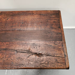 French Oak One Drawer Stretcher Base Coffee Table | Antique & Vintage | Moonee Ponds Antiques | Australia Wide Delivery