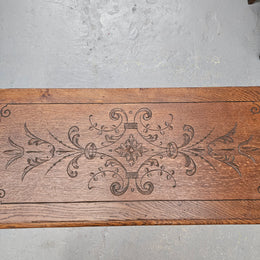 19th Century Nicely Carved French Oak Trunk