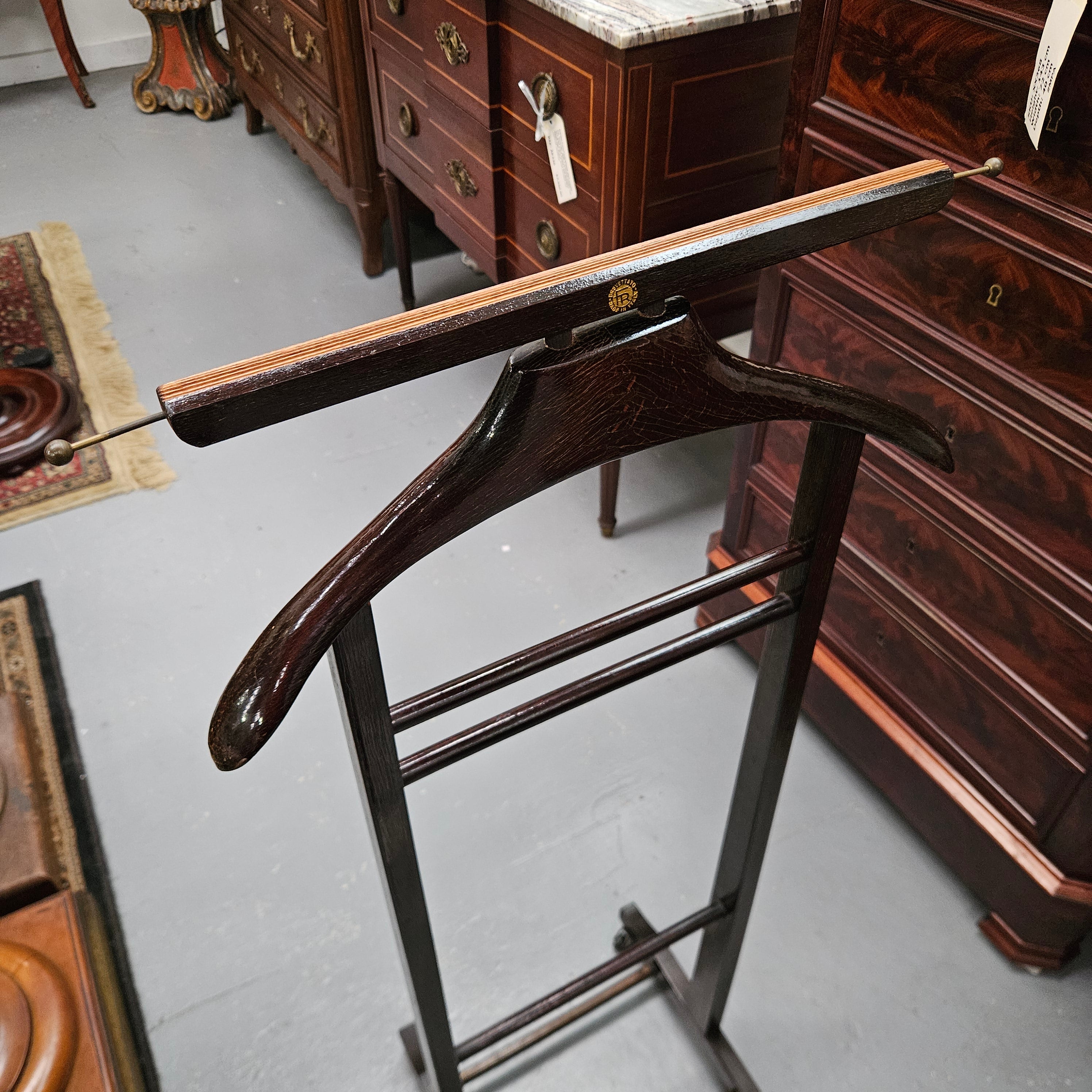 Italian Brevettato Gentlemens Valet Stand | Antique & Vintage | Moonee Ponds Antiques | Australia Wide Delivery