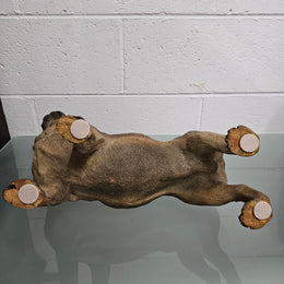 Rare Australian Large Cold Painted Terracotta Pug Statue