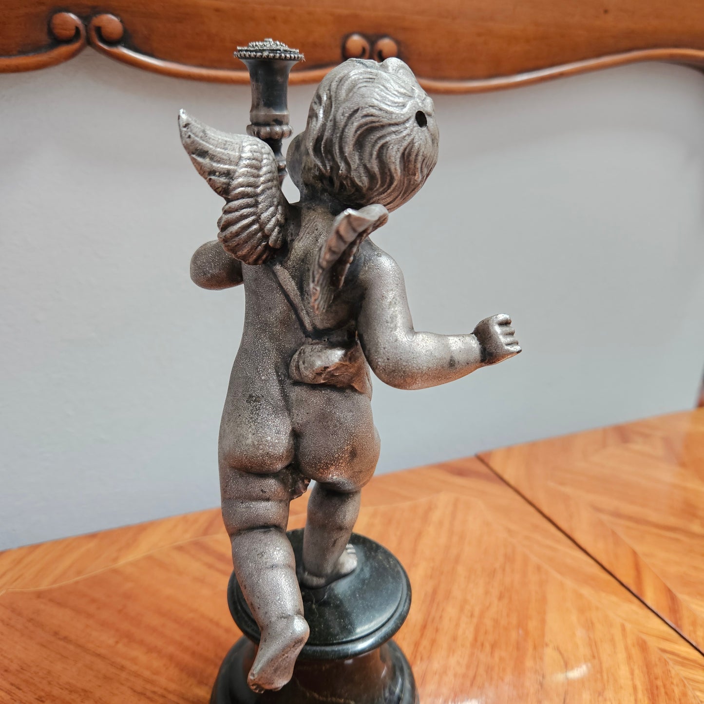 19th Century Silver Gilt Bronze Cherub