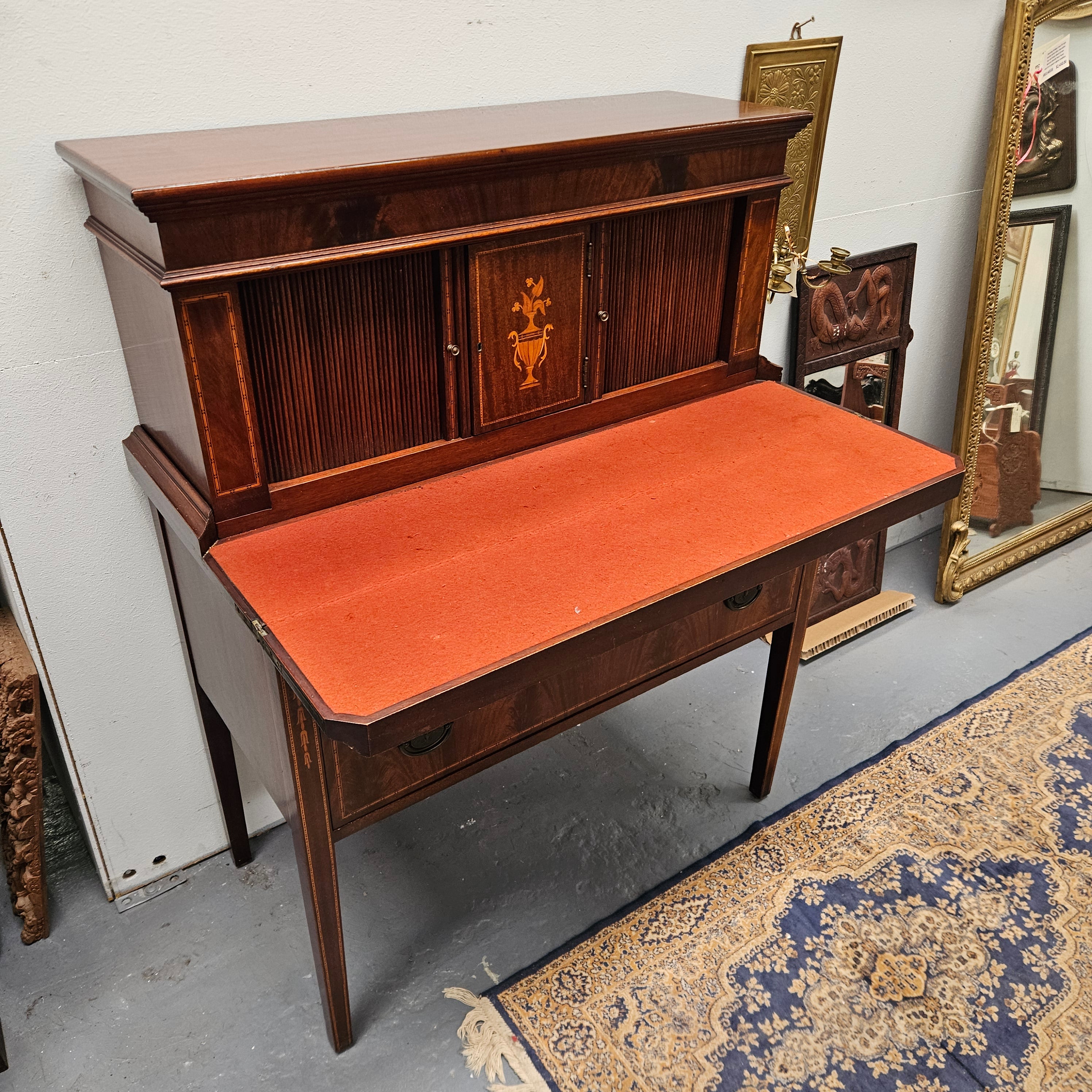 Antique Edwardian Sheraton Style Ladies Bureau | Antique & Vintage | Moonee Ponds Antiques | Australia Wide Delivery