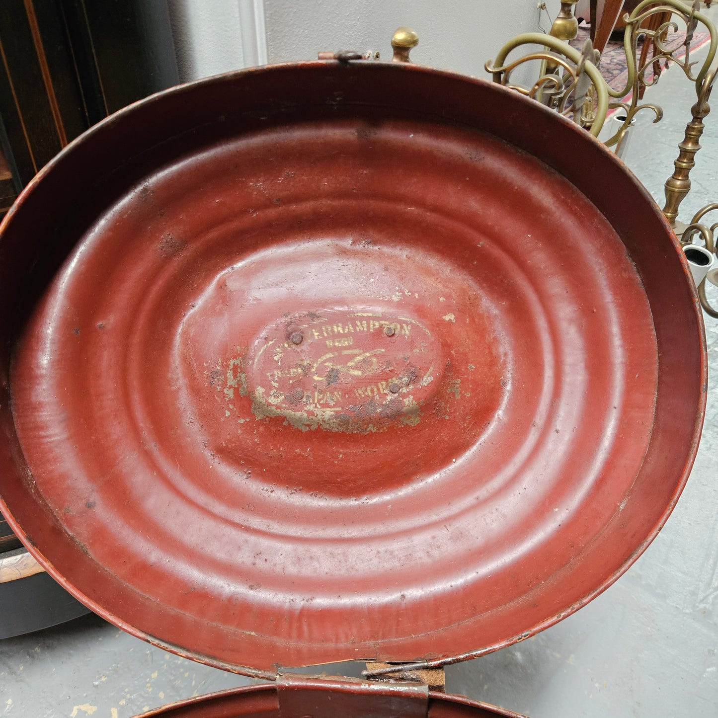 Large Victorian Tin Hat Box