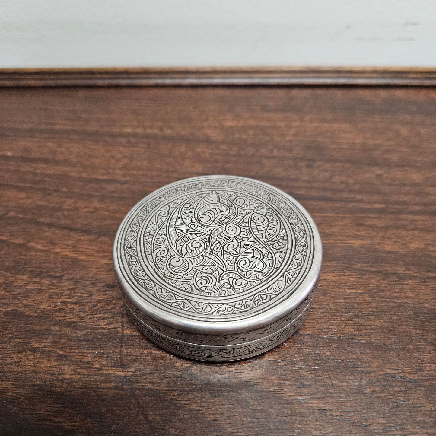 Antique Egyptian Silver Trinket Box