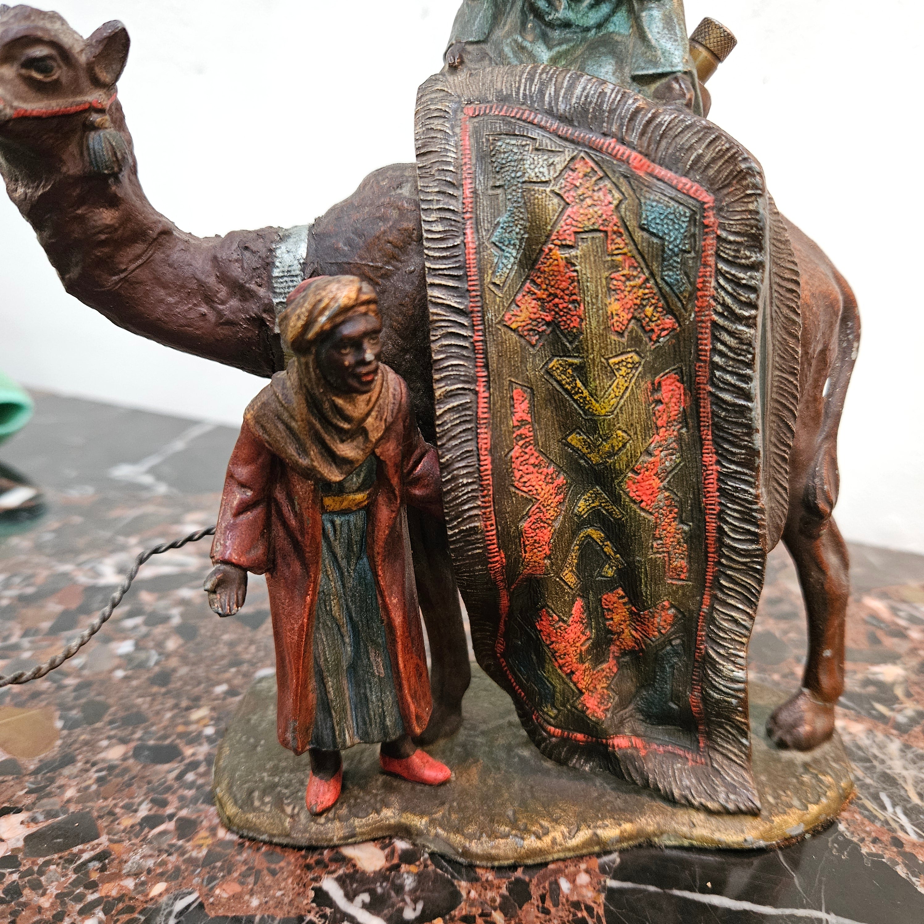 Antique Cold Painted Metal Vienna Figure Group "Carpet Seller" | Antique & Vintage | Moonee Ponds Antiques | Australia Wide Delivery