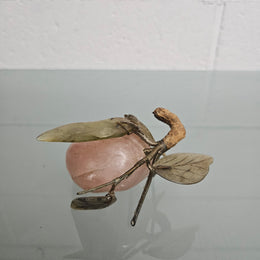 Vintage Carved Jade & Quartz Stone Fruit