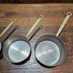 Set of Five French Copper Saucepans With Pouring Spout | Antique & Vintage | Moonee Ponds Antiques | Australia Wide Delivery