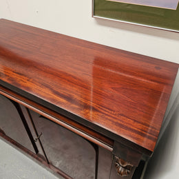 Solid Mahogany Two Door Cabinet With Drawer