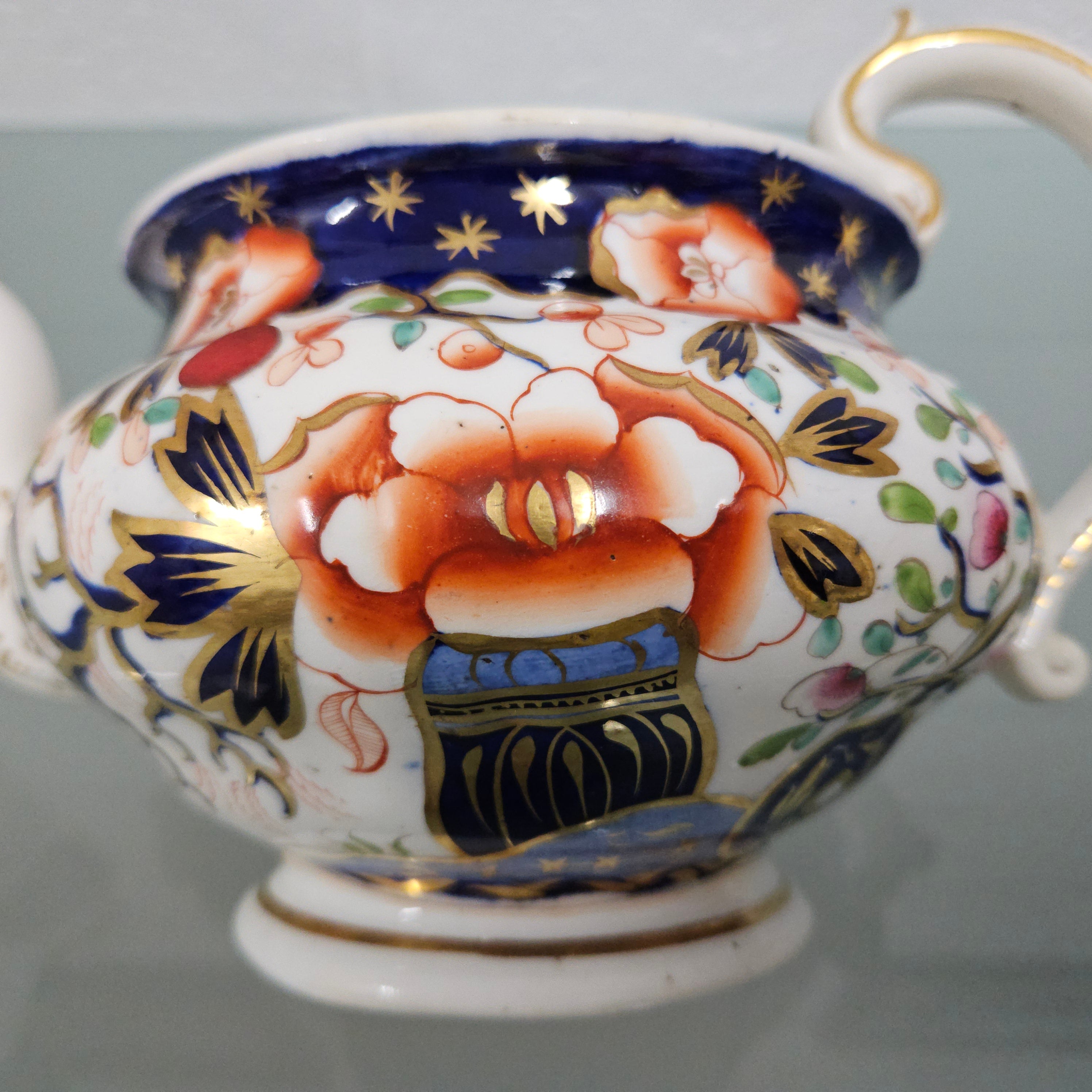 Antique Ridgway Porcelain Hand Painted Gilt & Floral Decorated Teapot Circa 1825 | Antique & Vintage | Moonee Ponds Antiques | Australia Wide Delivery