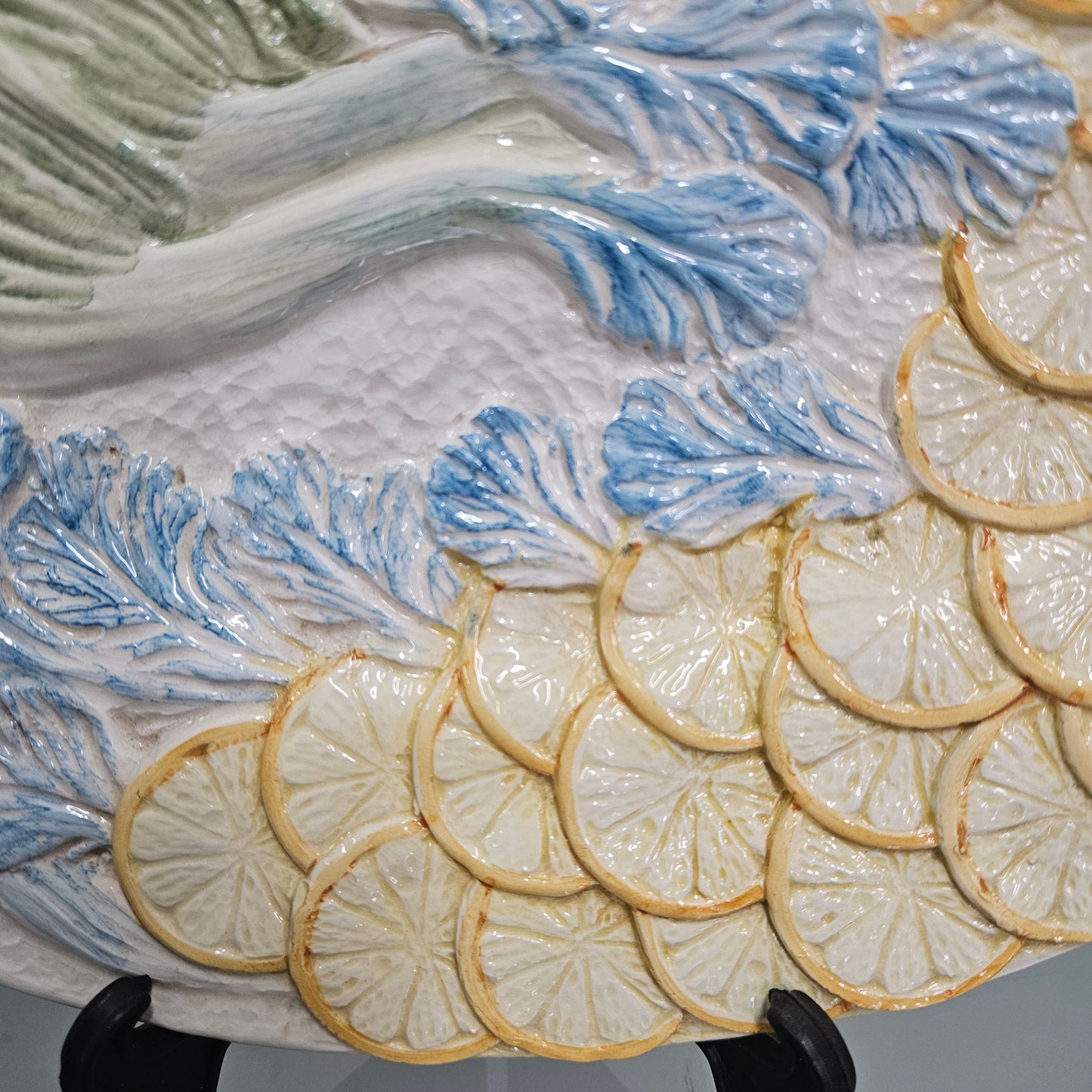 Vintage Italian Majolica Fish Plate