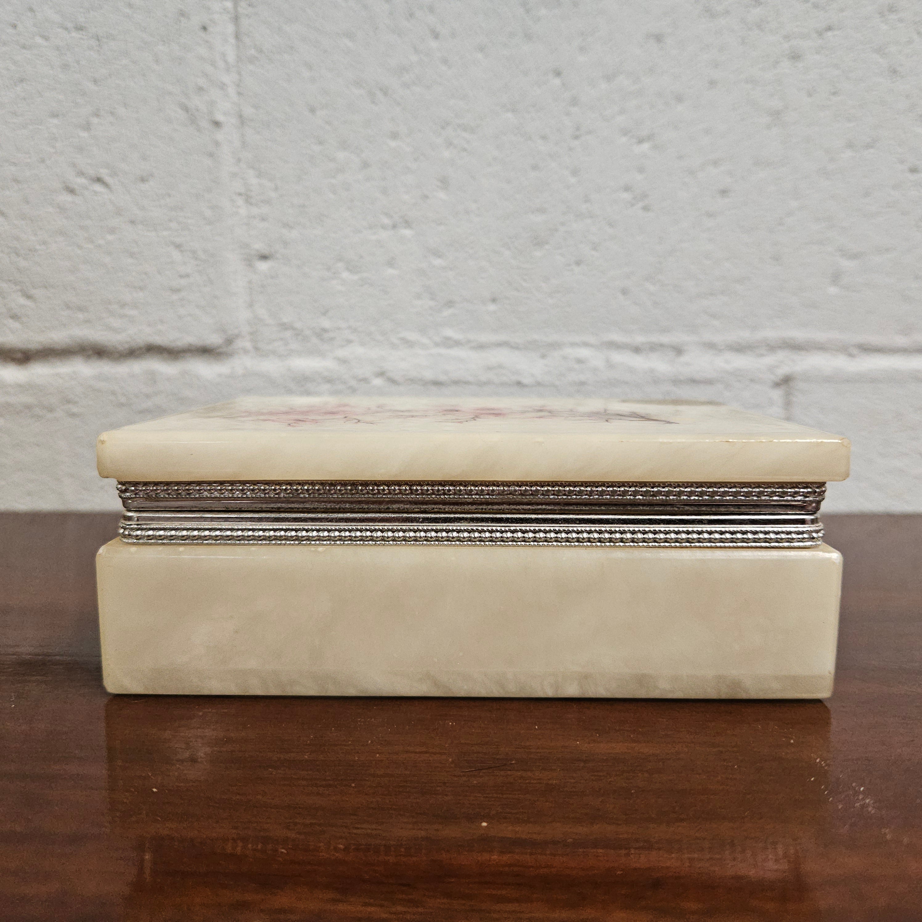 Genuine Alabaster Jewellery Box | Antique & Vintage | Moonee Ponds Antiques | Australia Wide Delivery