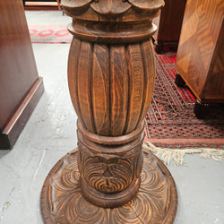 Nicely Carved French Oak Pedestal | Antique & Vintage | Moonee Ponds Antiques | Australia Wide Delivery