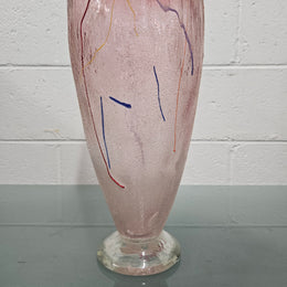 Mid Century Modern Art Glass Vase Signed On Base