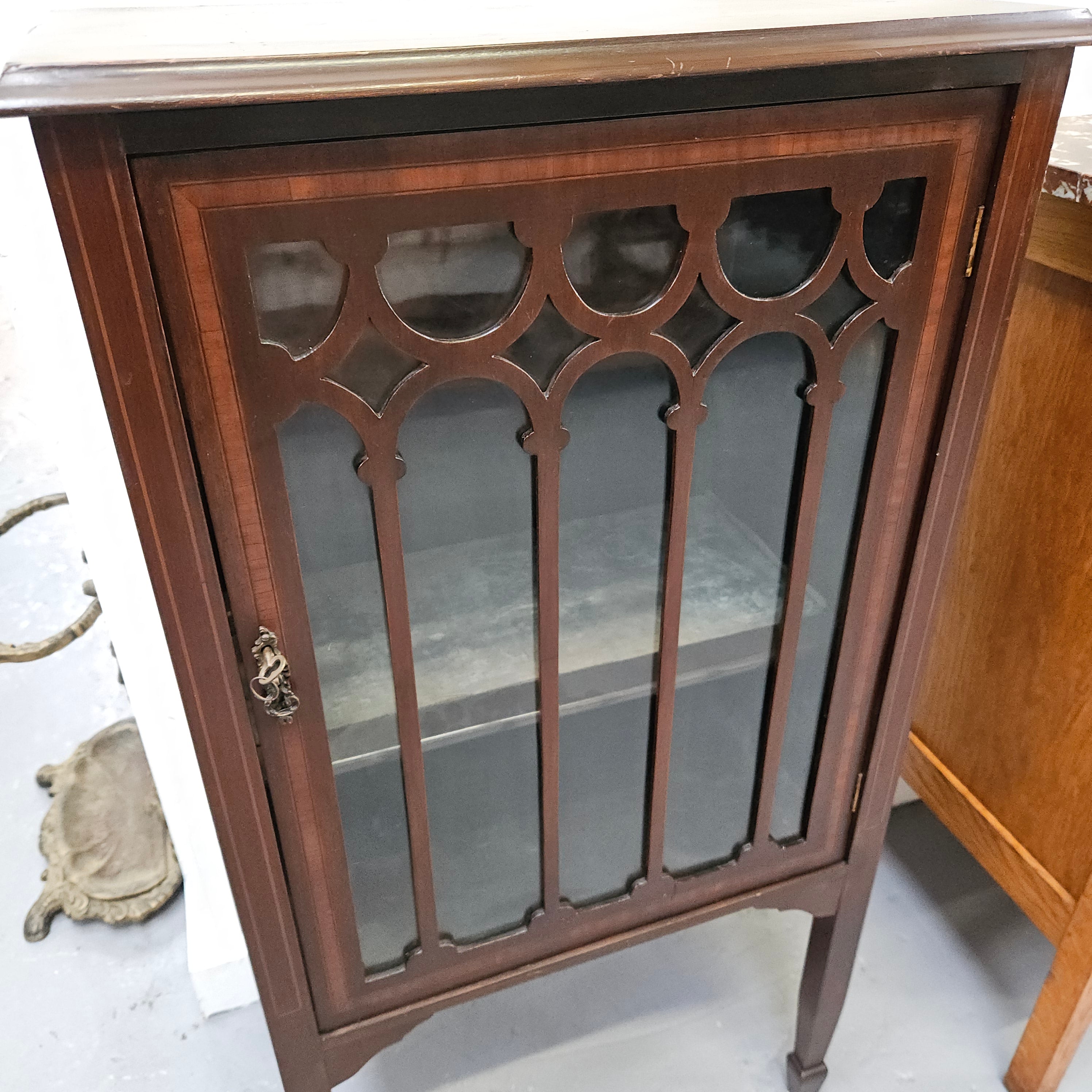 Petite Inlaid Edwardian Display Cabinet | Antique & Vintage | Moonee Ponds Antiques | Australia Wide Delivery