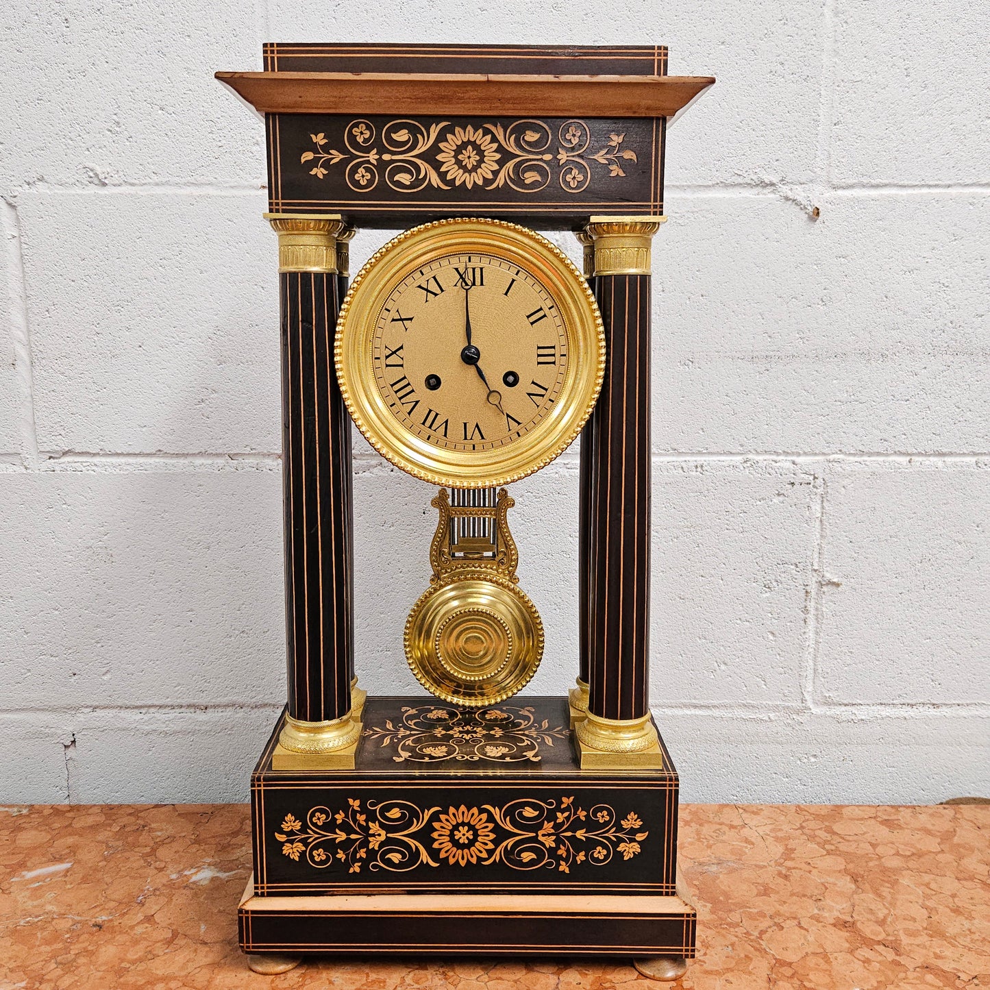 Early 19th Century Charles X Portico Clock