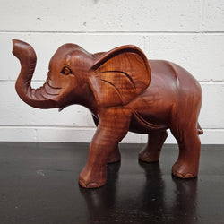 Vintage Carved Wooden Elephant Statue | Antique & Vintage | Moonee Ponds Antiques | Australia Wide Delivery