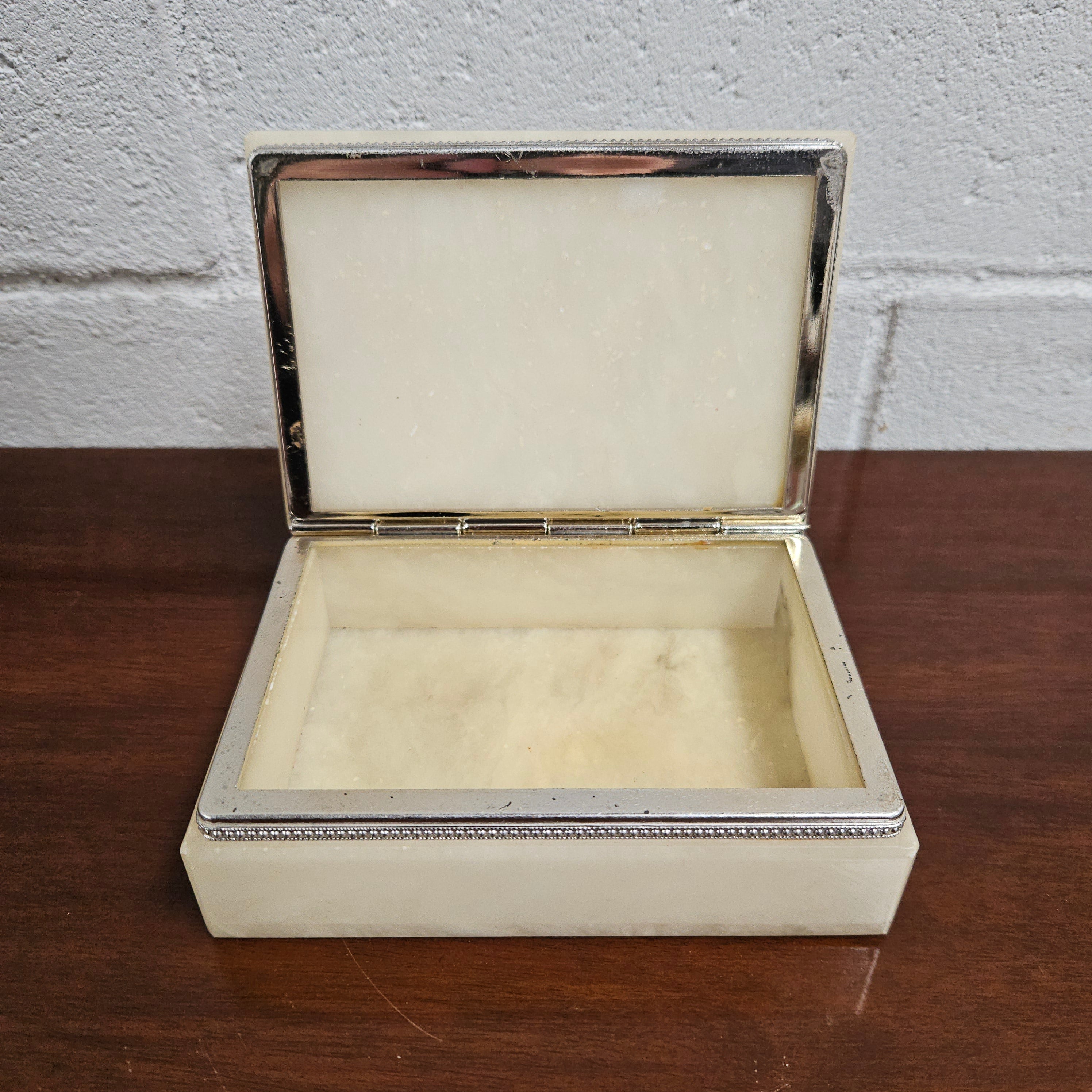 Genuine Alabaster Jewellery Box | Antique & Vintage | Moonee Ponds Antiques | Australia Wide Delivery