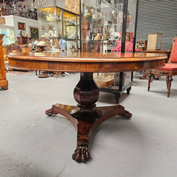 Antique Late Regency Rosewood Circular Dining Table | Antique & Vintage | Moonee Ponds Antiques | Australia Wide Delivery