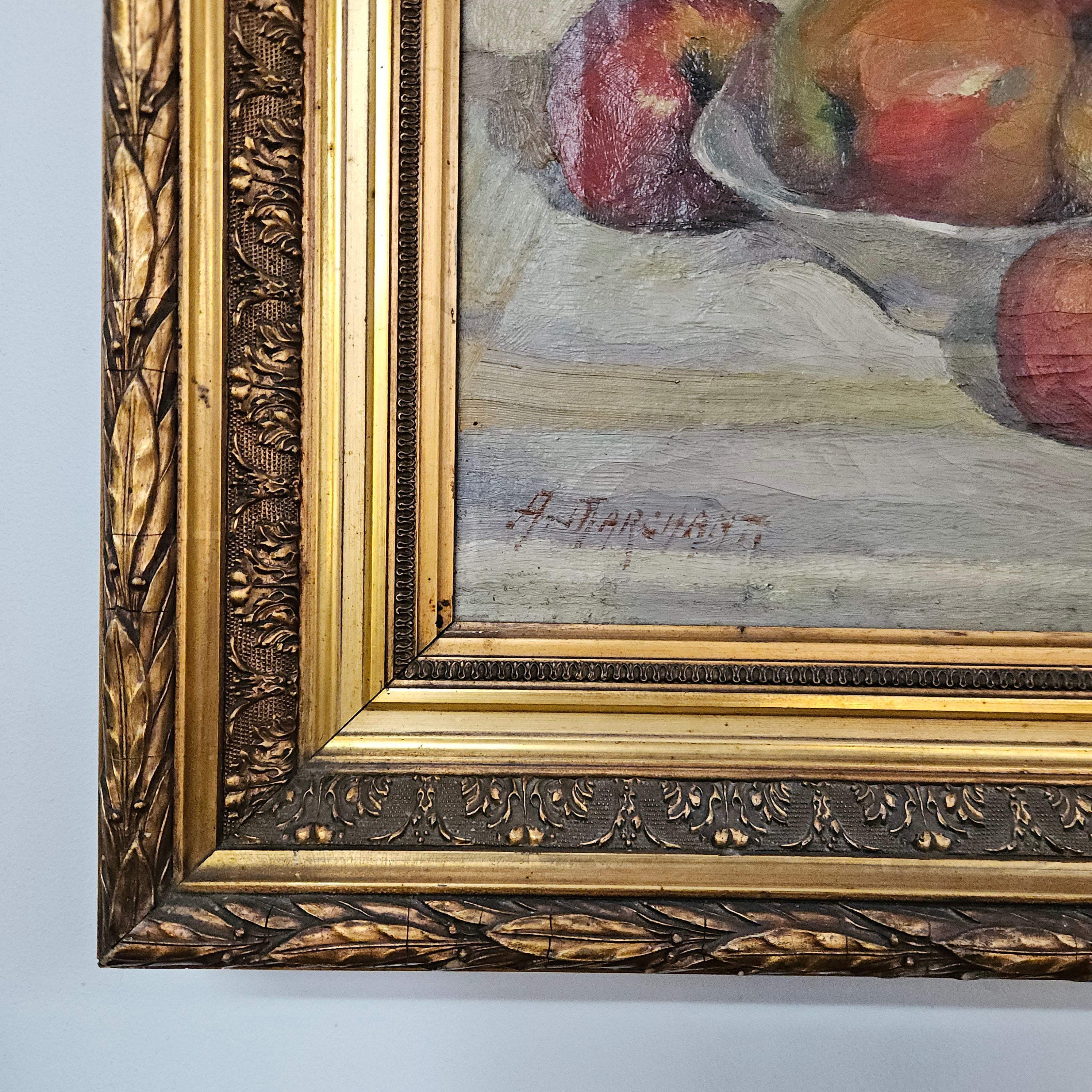 Gilt Framed Signed Oil on Canvas Still Life Painting | Antique & Vintage | Moonee Ponds Antiques | Australia Wide Delivery