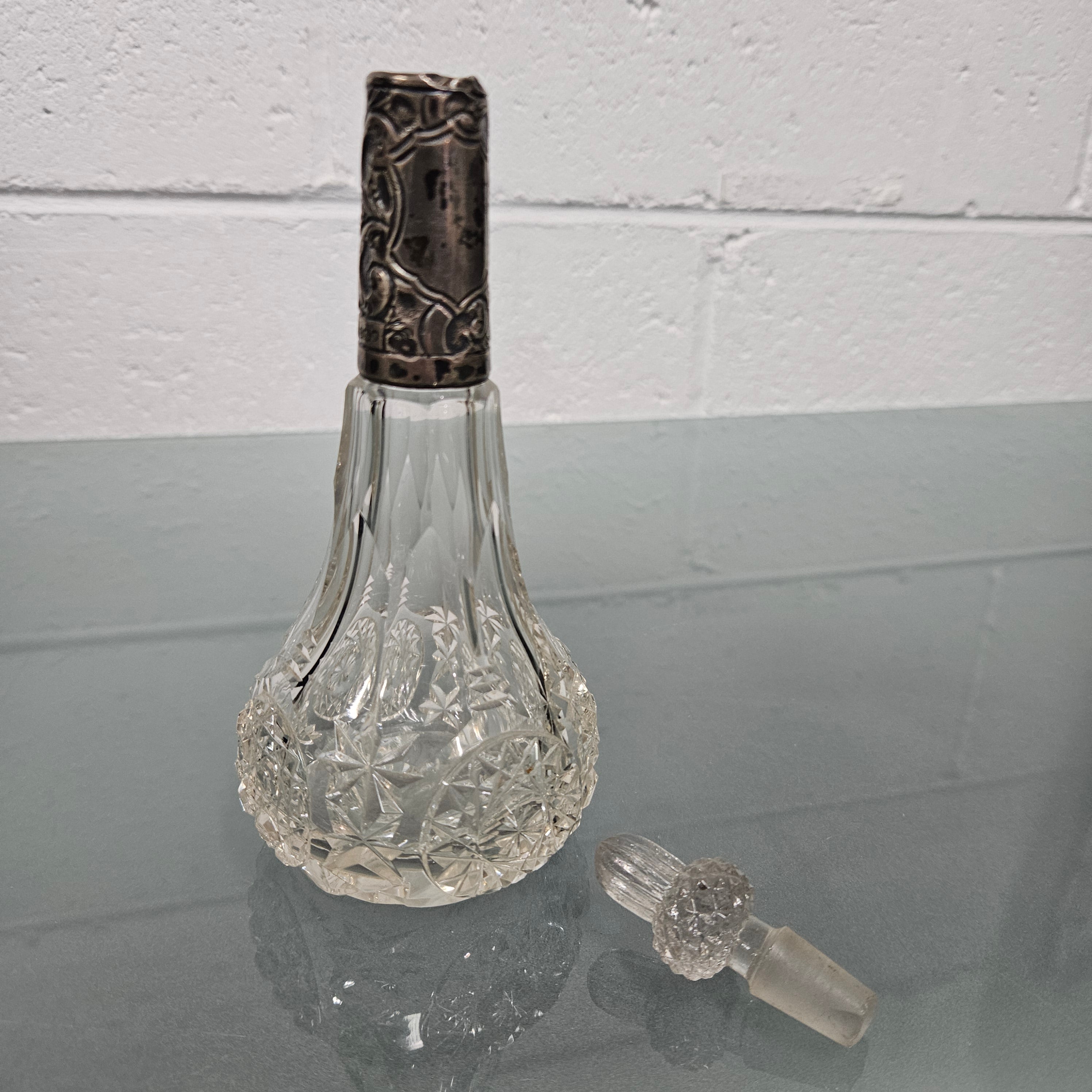 Edwardian Silver Collared Perfume Bottle | Antique & Vintage | Moonee Ponds Antiques | Australia Wide Delivery