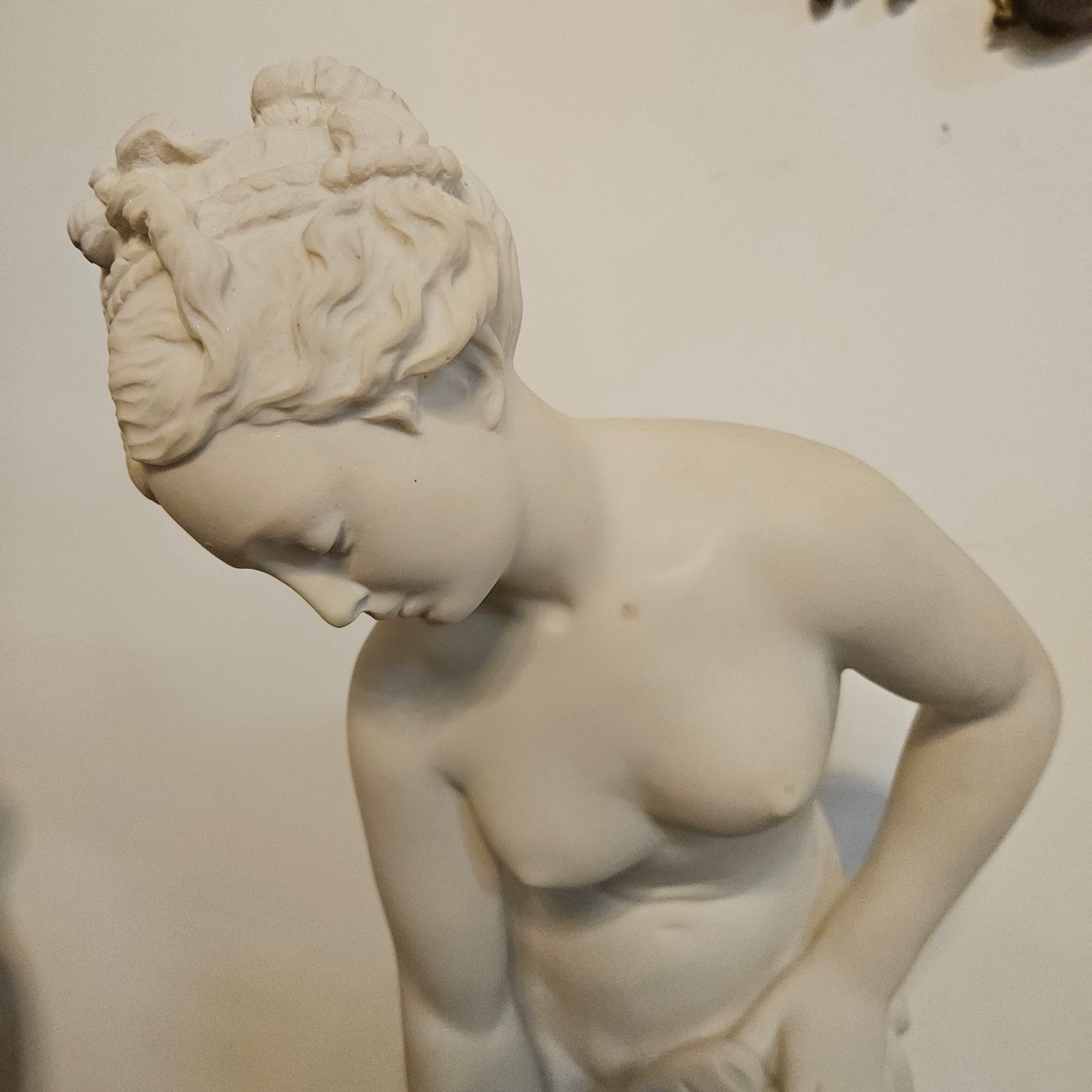 Vintage French Composite Marble 'Bathing Venus' Statue