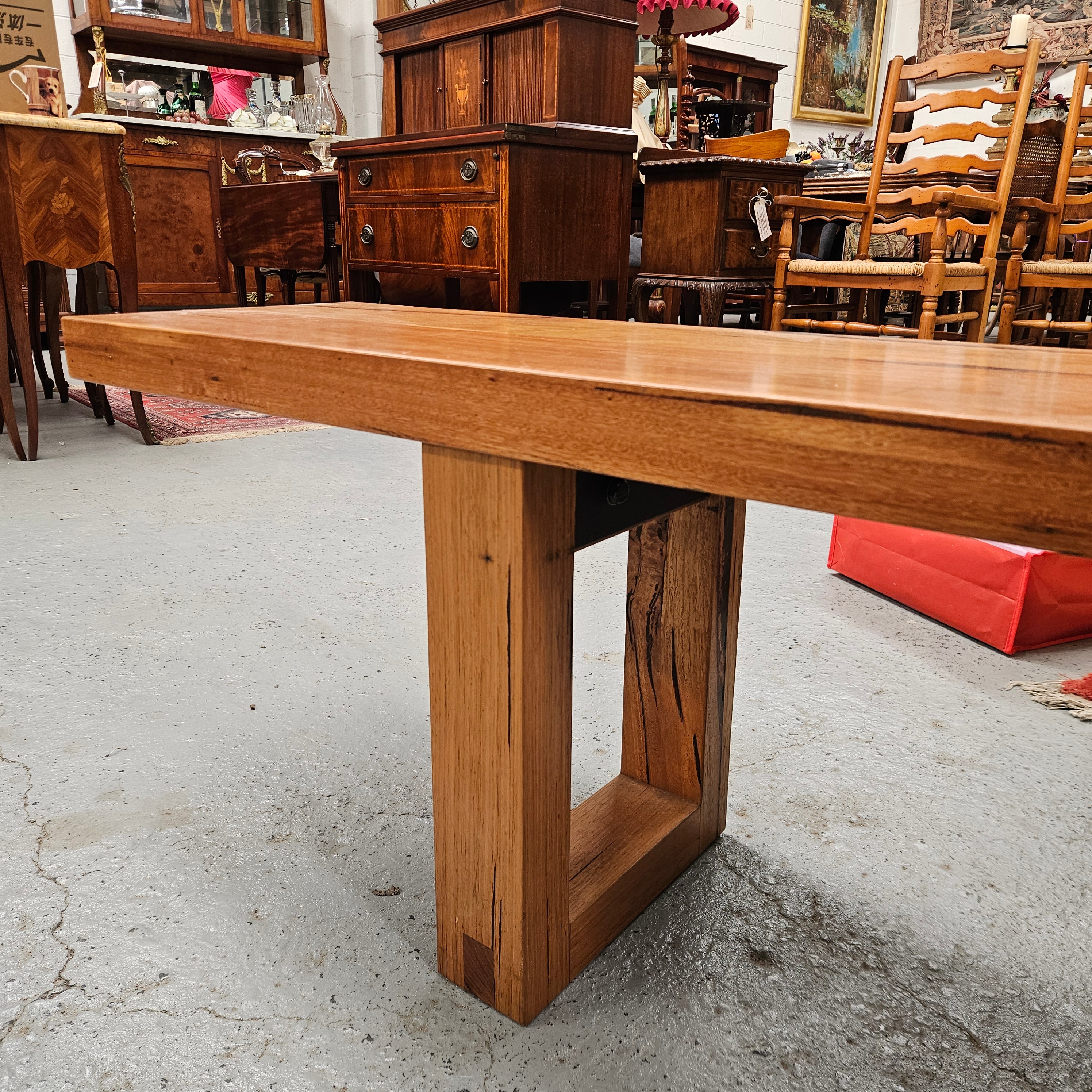 Stunning Reclaimed Blue Gum Bench Seat | Antique & Vintage | Moonee Ponds Antiques | Australia Wide Delivery