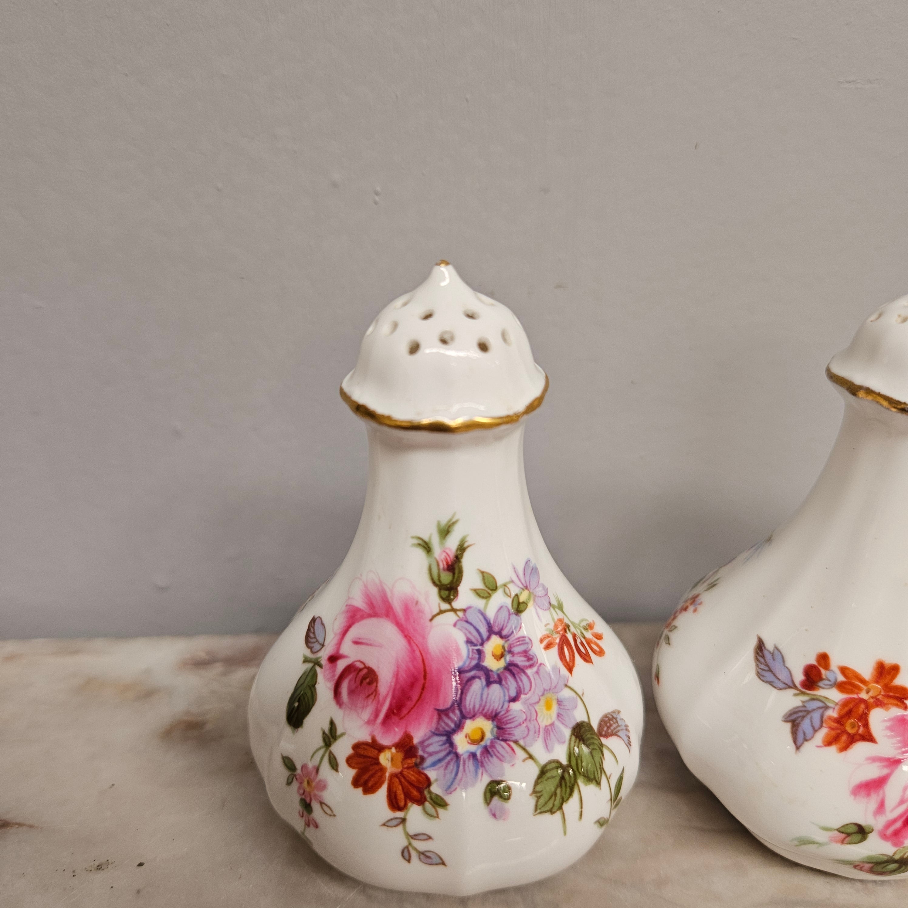 Vintage Royal Crown Derby Salt & Pepper Shakers